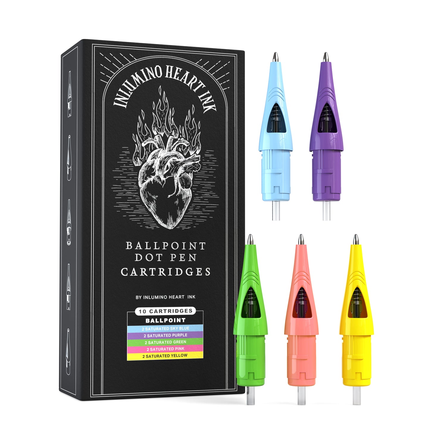 10 Ballpoint Pen Cartridges