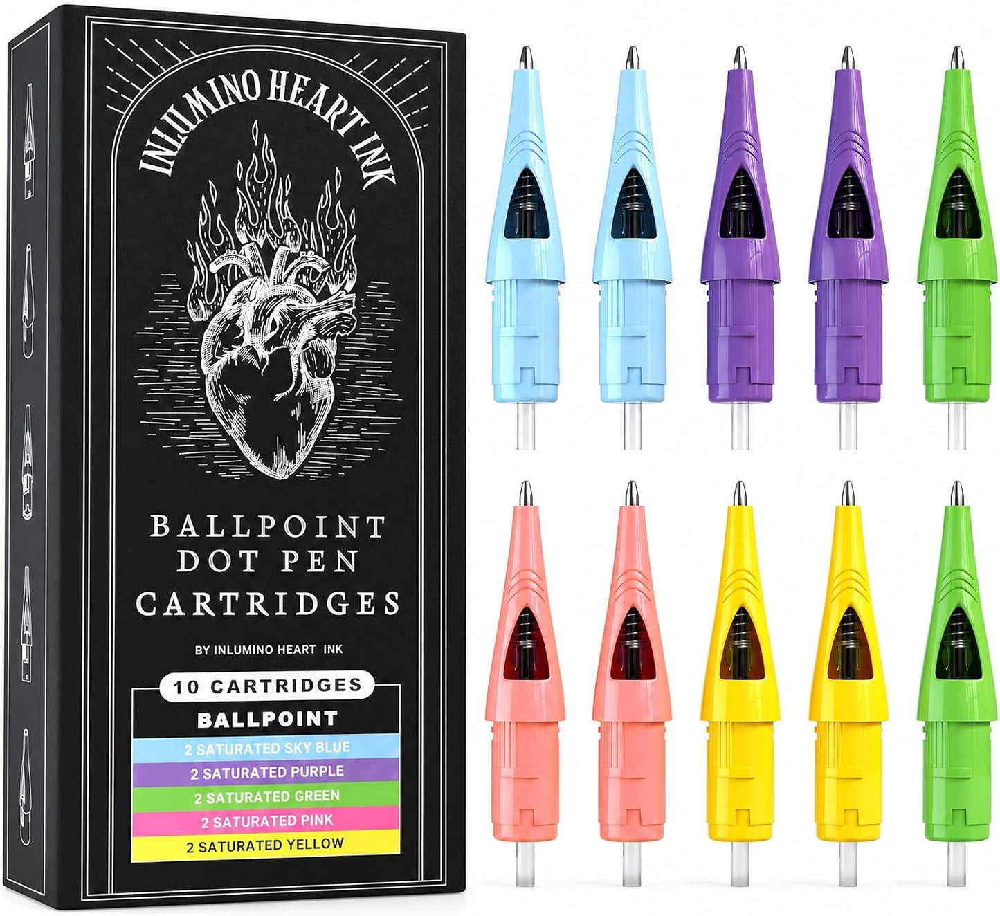 10 Ballpoint Pen Cartridges