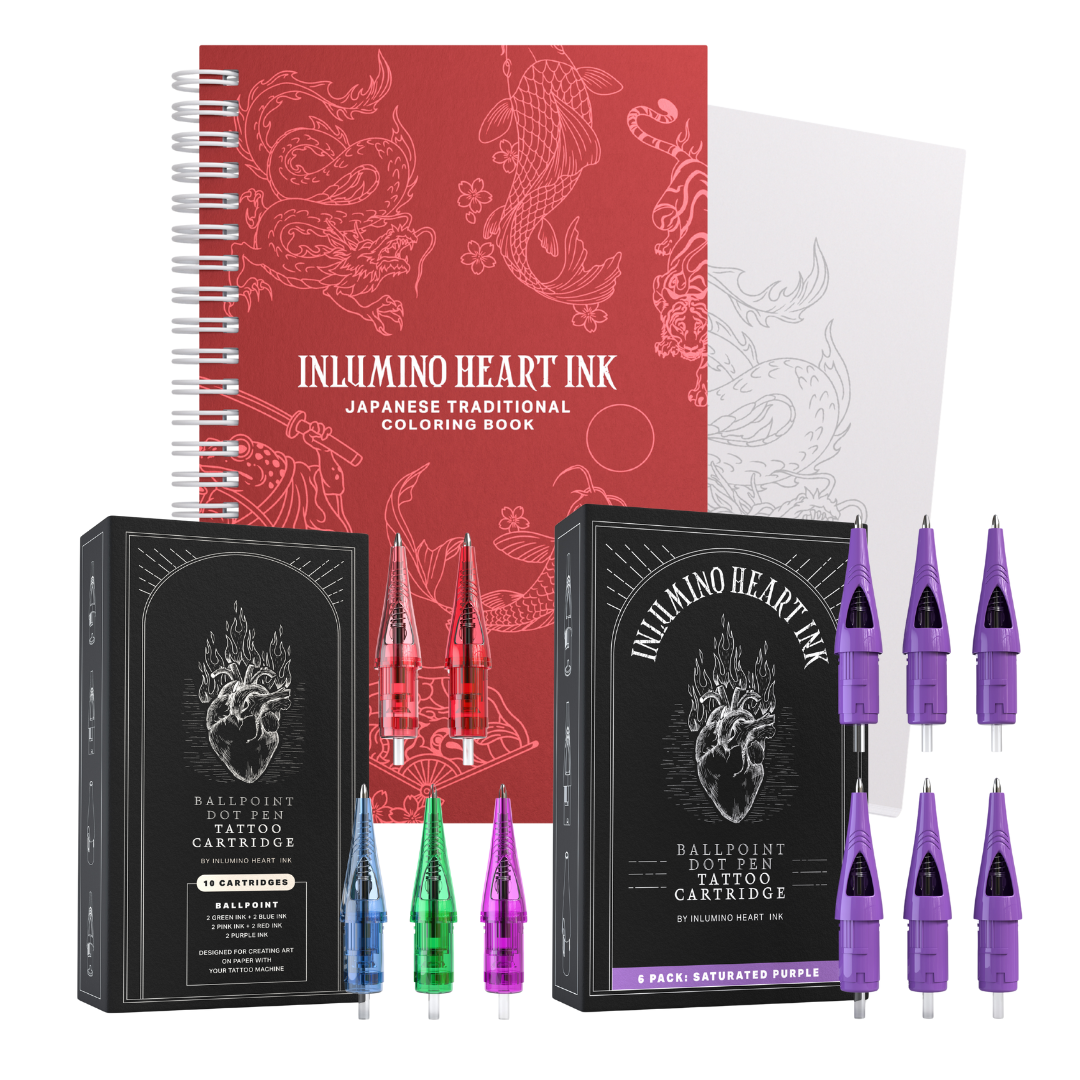 The Japanese Coloring Book & Ink Set