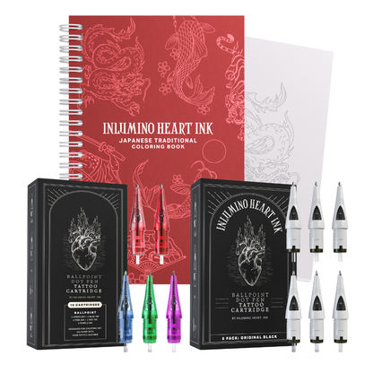 The Japanese Coloring Book & Ink Set