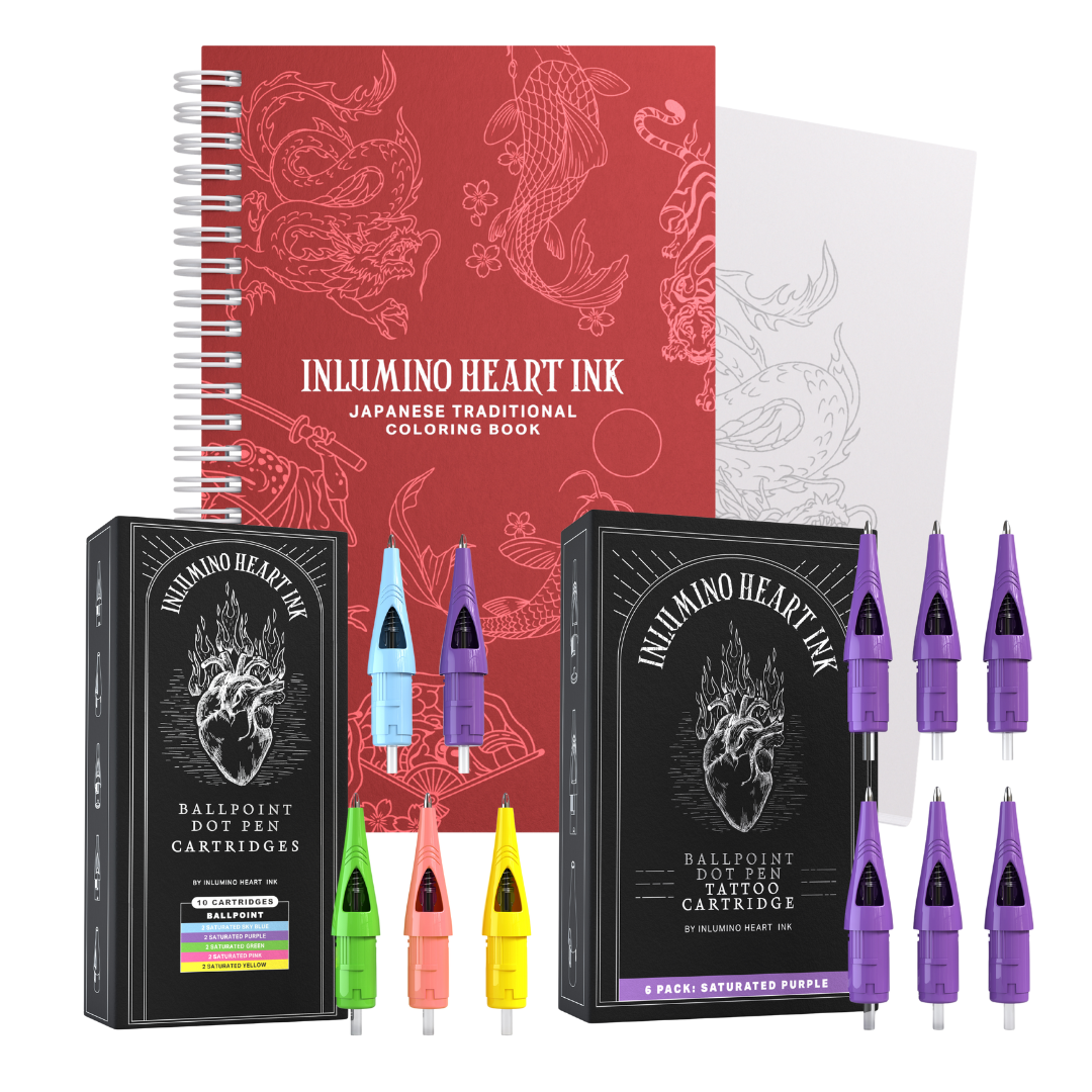 The Japanese Coloring Book and Saturated Ink Set