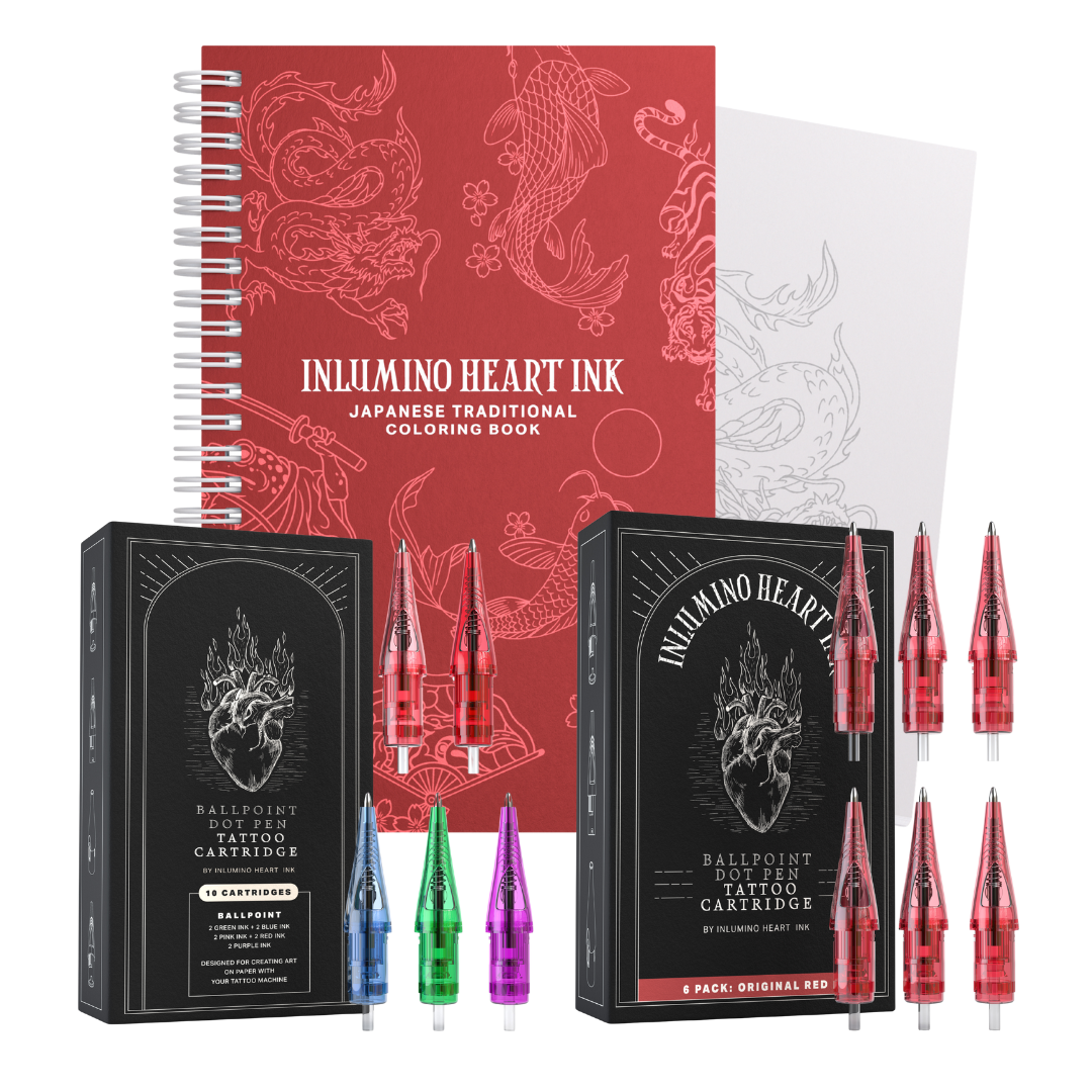 The Japanese Coloring Book & Ink Set