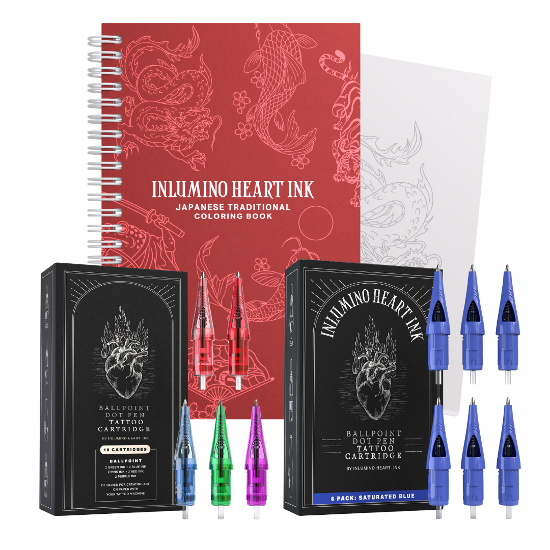 The Japanese Coloring Book & Ink Set