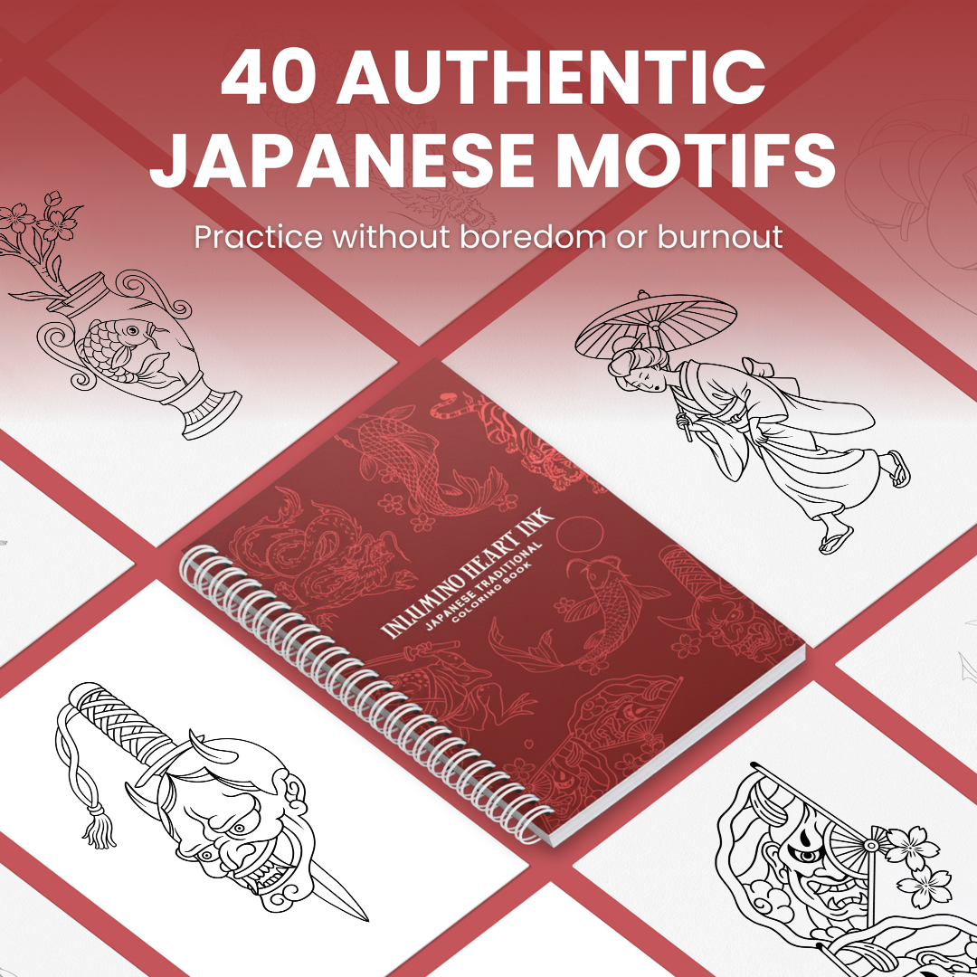 Japanese Traditional Coloring Book