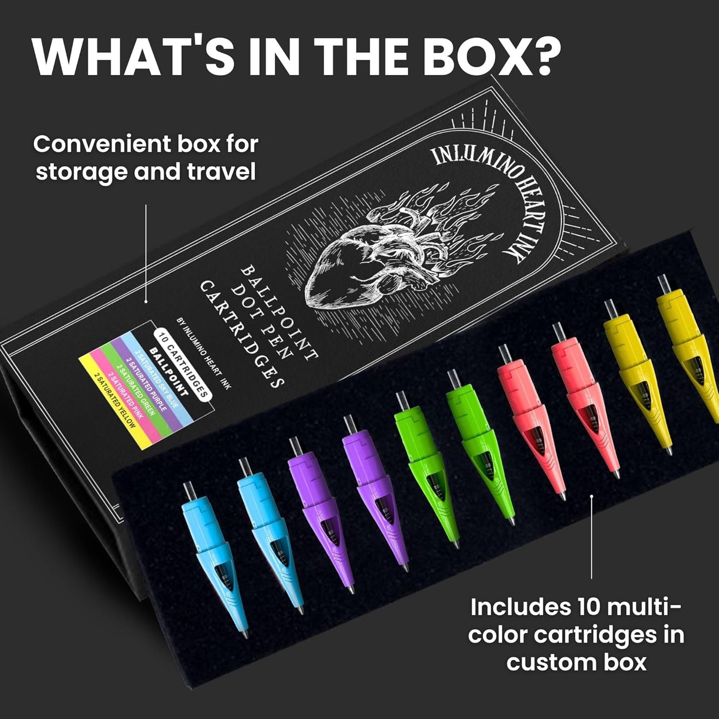 10 Ballpoint Pen Cartridges