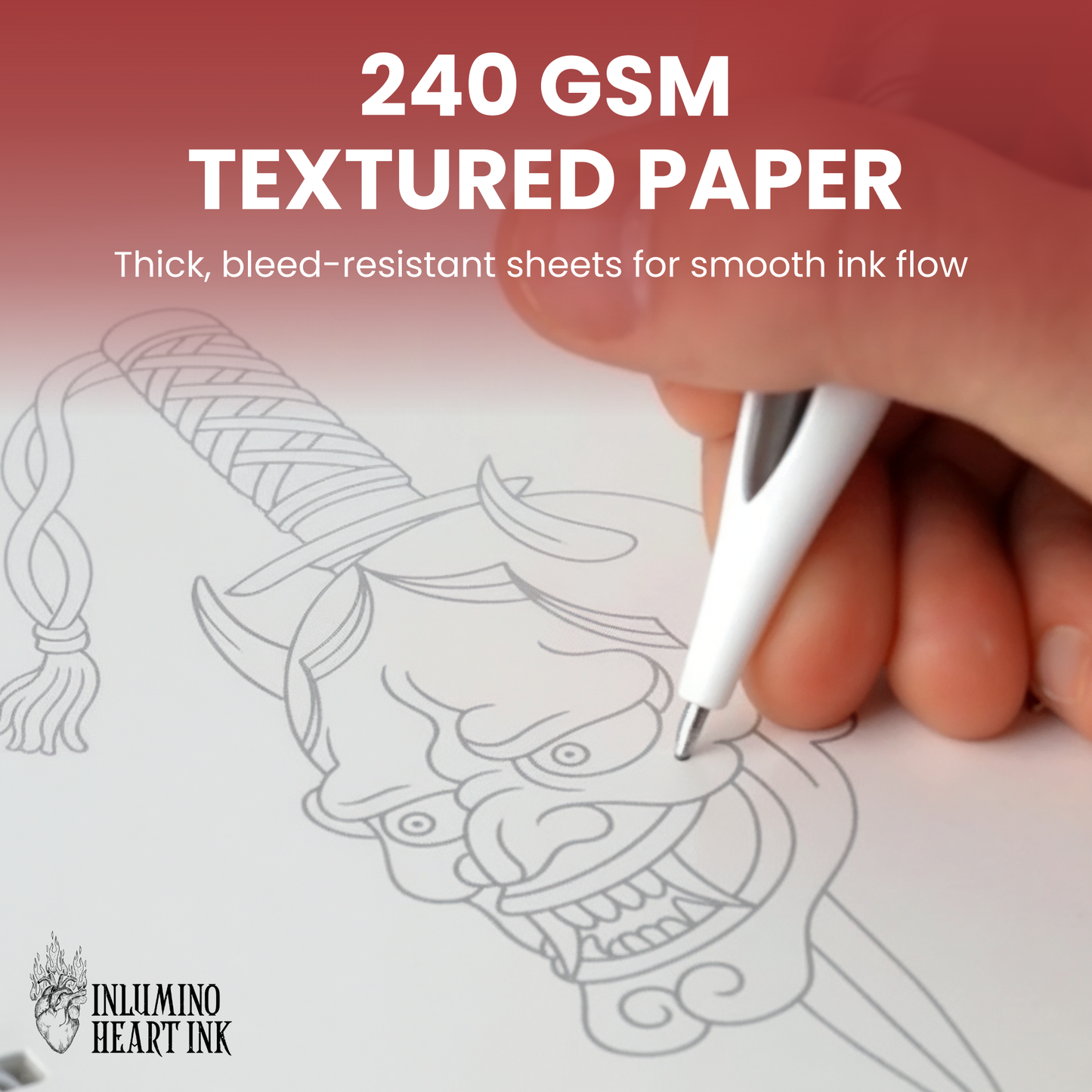 The Japanese Coloring Book & Ink Set