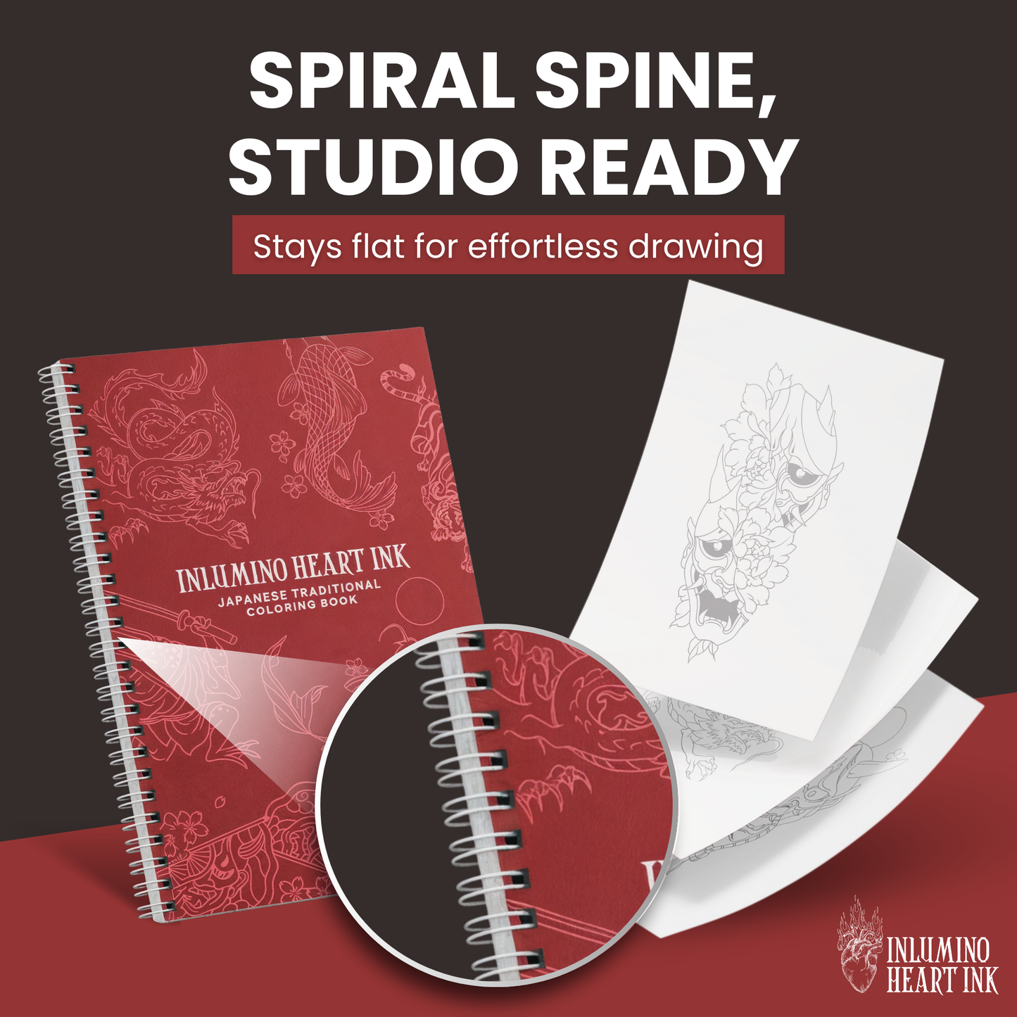 The Japanese Coloring Book & Ink Set