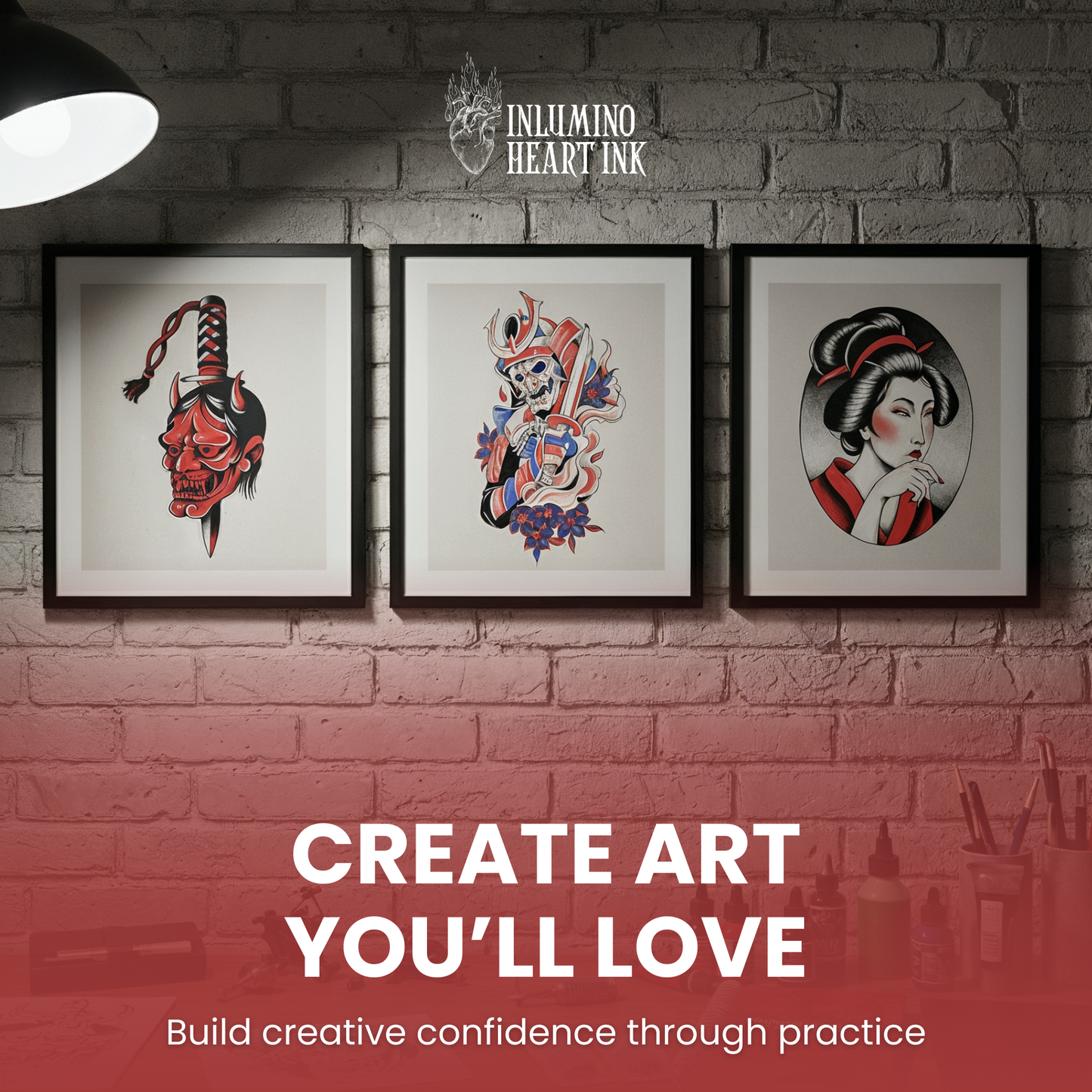 The Japanese Coloring Book & Ink Set