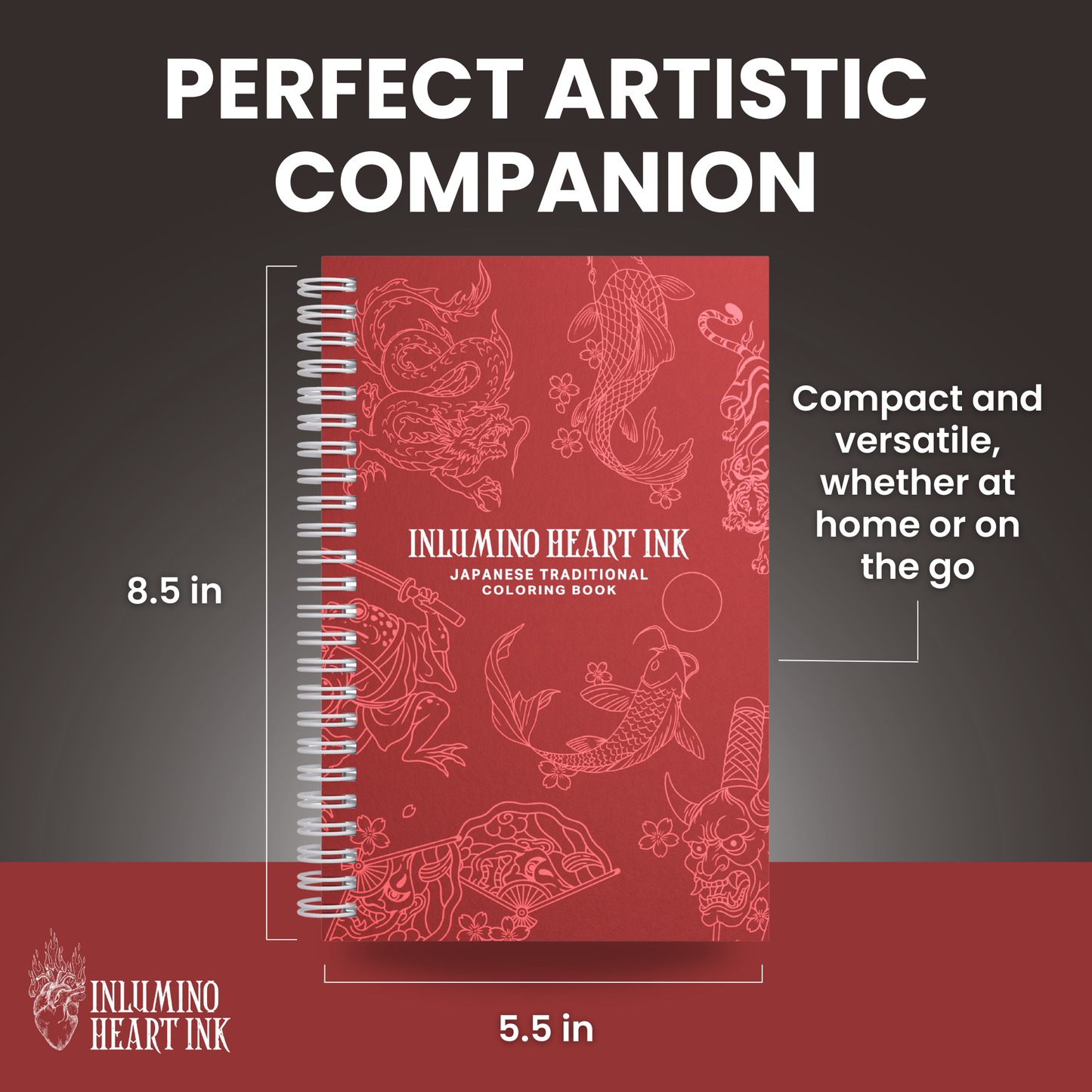 The Japanese Coloring Book & Ink Set