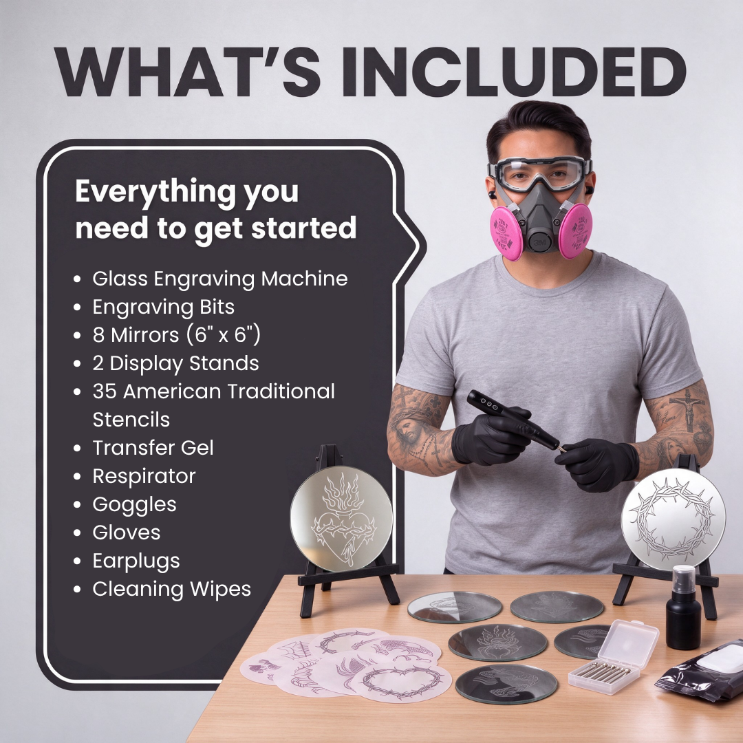 Tattoo Glass Engraving Kit