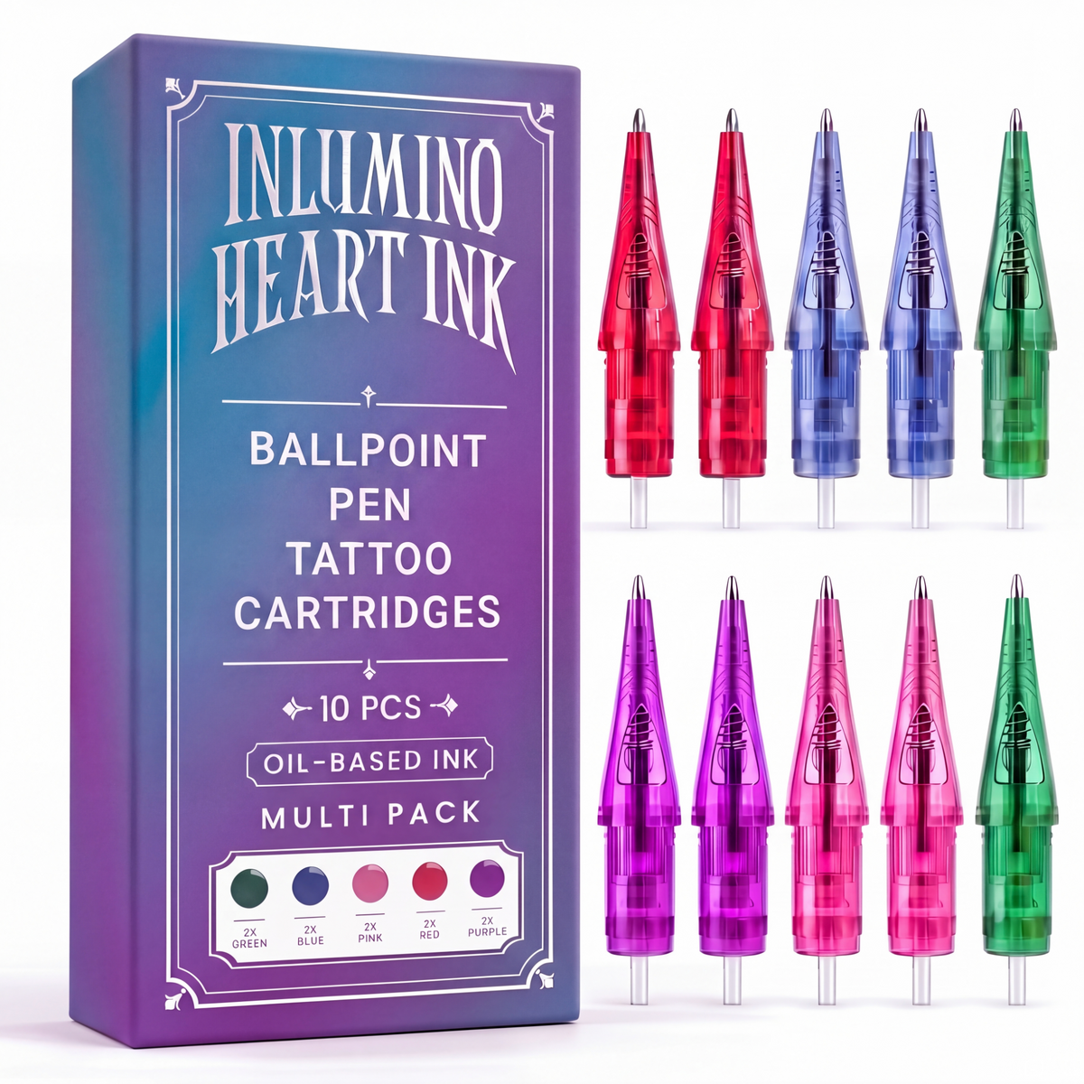 10 Pack Original Ink Ballpoint Cartridges