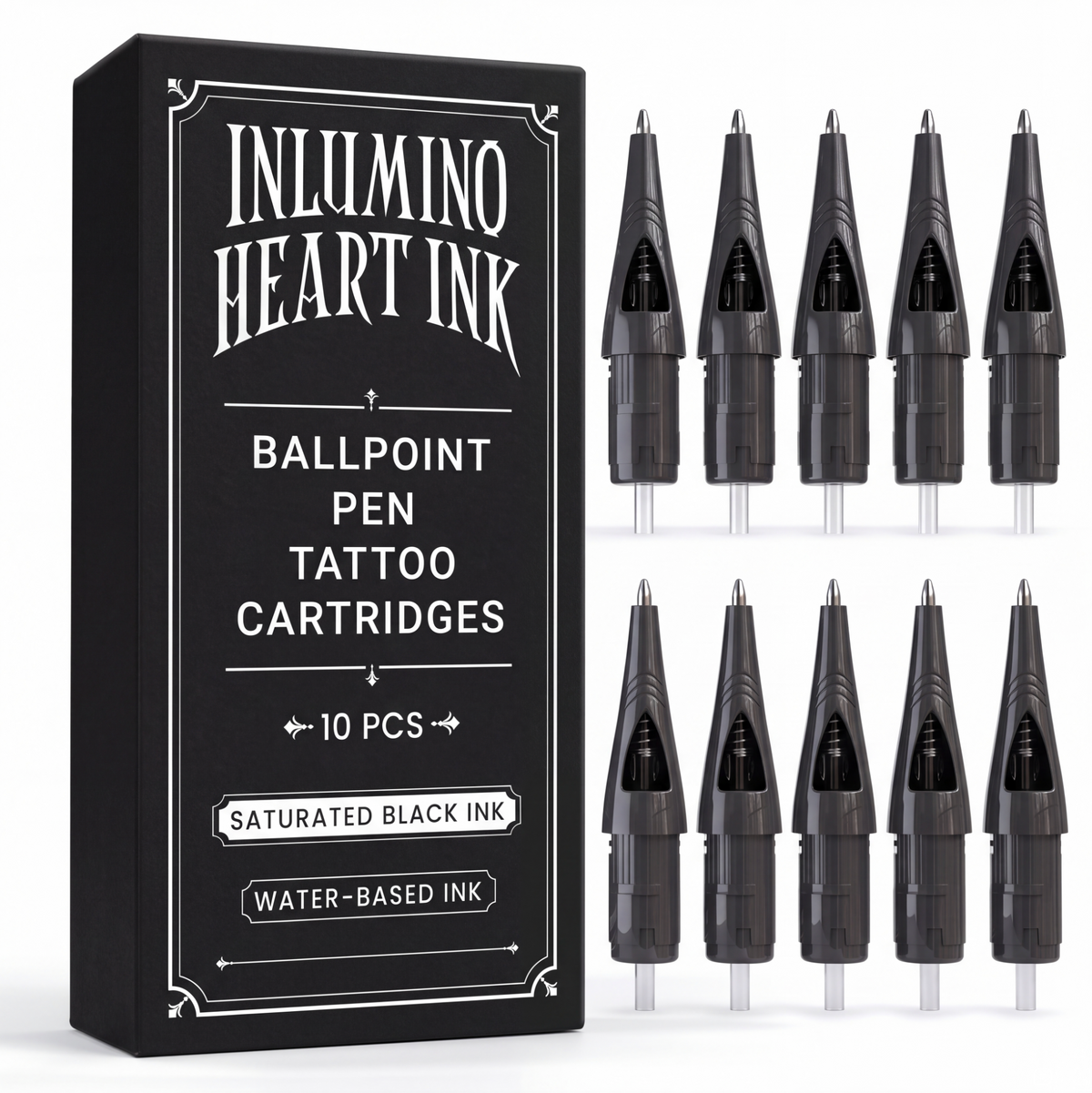 10 Pack Saturated Ink Ballpoint Cartridges