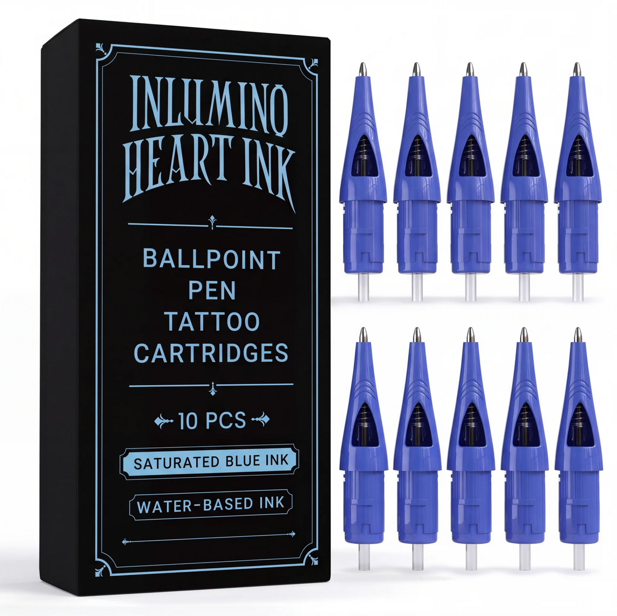10 Pack Saturated Ink Ballpoint Cartridges