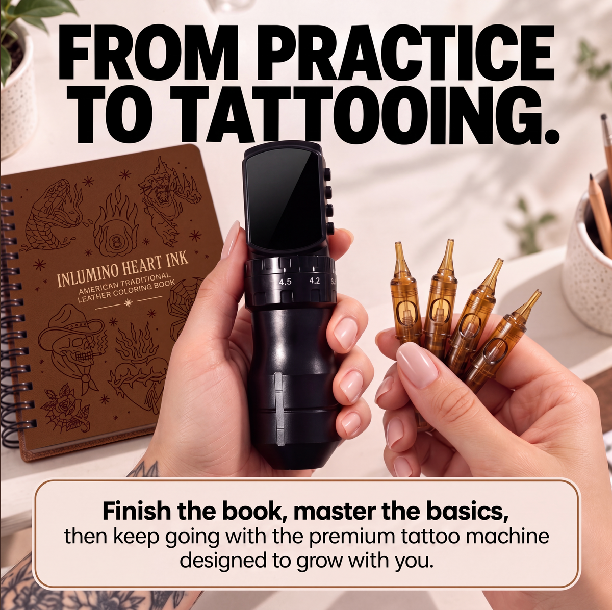 Tattoo Leather Coloring Book Kit