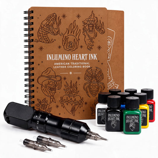 Tattoo Leather Coloring Book Kit